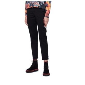 NWT PS Paul Smith organic cotton blend womens cropped trousers US sz 2 black